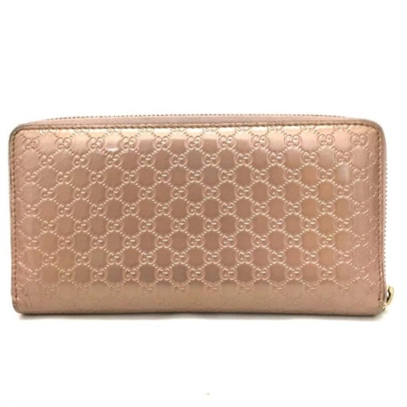 GUCCI Micro Shima GG Logo Pattern Zippy Wallet - Picture 2 of 8